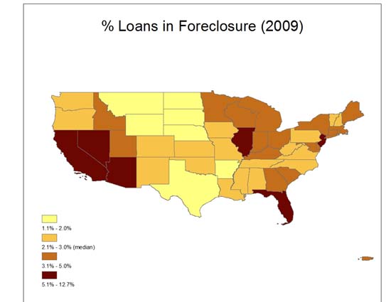 2009 Foreclosure Heat Map